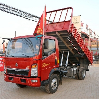 Boutique HOWO Humvee 129 pk 4X2 4,15 meter Dump Trucks met 100-200L brandstoftankcapaciteit
