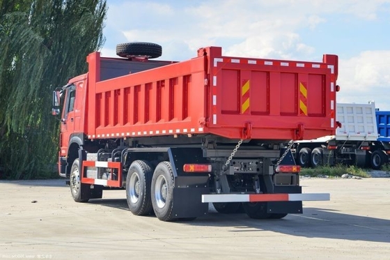 Gebruikte nationale zware vrachtwagen HOWOV7 6X4 6m Dump Truck ACC cruise control en gegarandeerd
