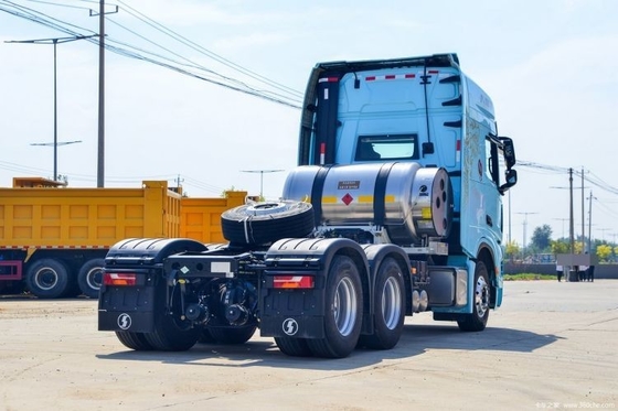 Shaanxi Qi Delong X6000 4*2 6*6 6*4 371 375 CNG-LNG-tractor met transmissie