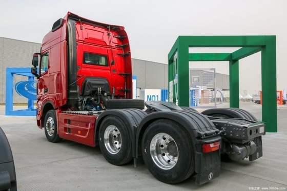 Tweedehands Shaanxi Qi Delong X6000 4*2 6*4 6*6 371 375 CNG LNG sleepwagen voor lading