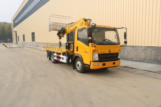 150 pk Tweedehands Boutique Howo 16m-30m Luchtwerktruck met Truck Crane