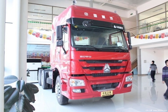 Warm zware vrachtwagen HOWO 6X4 trektruckkop met 336 pk Weichai WP12.430E201 motor