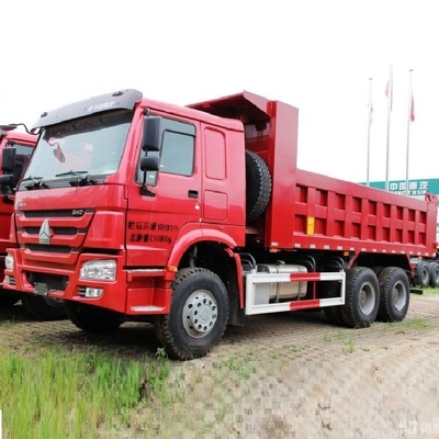 Aanraakscherm gebruikt HOWO Zware vrachtwagen 340 pk 6x4 5,6m Dump trucks voor 2 passagiers