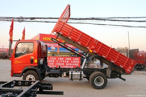 Boutique HOWO Humvee 129 pk 4X2 4,15 meter Dump Trucks met 100-200L brandstoftankcapaciteit