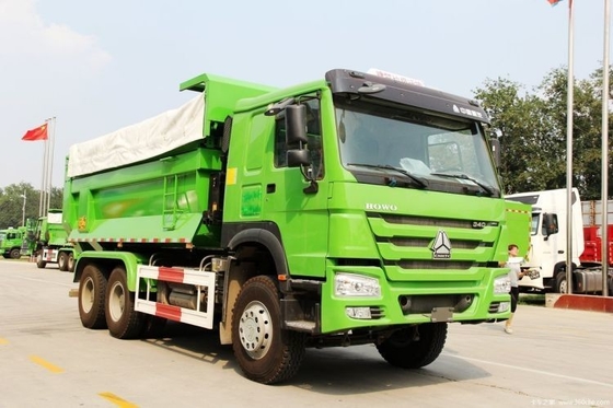 Gekochte gebruikte HOWO Dump Tipper Truck 6X4 340 pk 5,6m voor zwaar vervoer