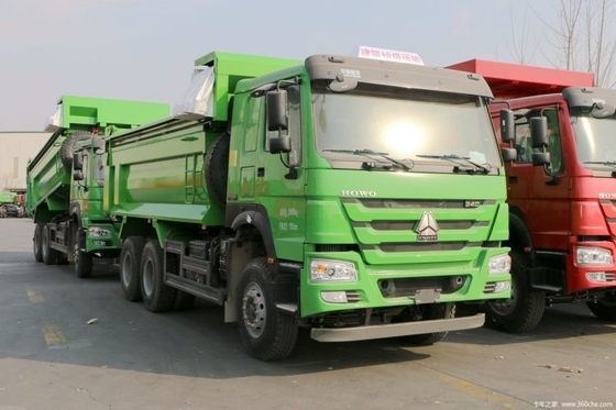 HOWO Zware vrachtwagen 340 pk 6X4 6 M Dumptruck met luchtophanging en multimedia systeem